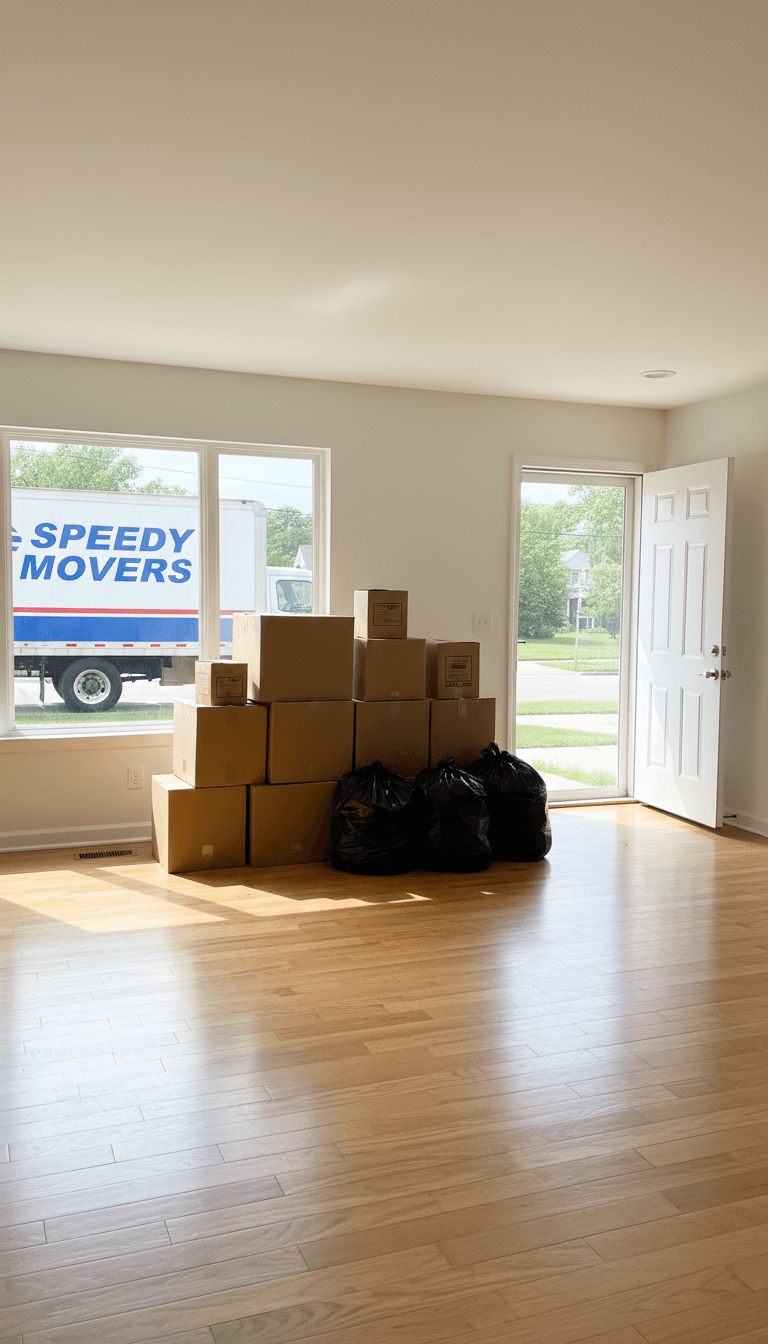 cleared living room ready for new tenants